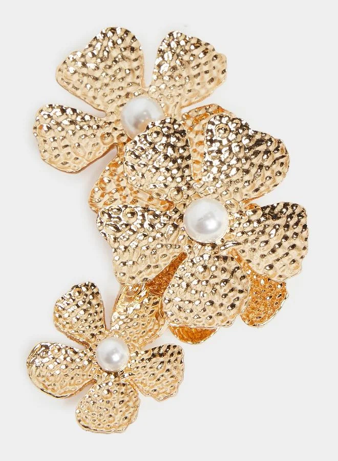 ستايلي أقراط متدلية باللؤلؤ والزهور